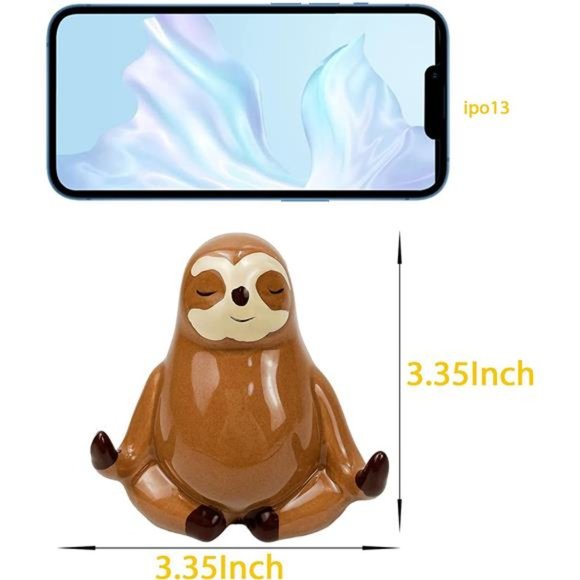 Ceramic Ring Holder, Sloth Jewelry Holder, Cute Home Decor Ceramic Ornament - Picture 3 of 6